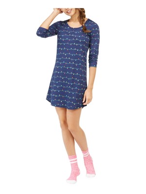 

JENNI Intimates Navy Holiday Nightgown Размер
