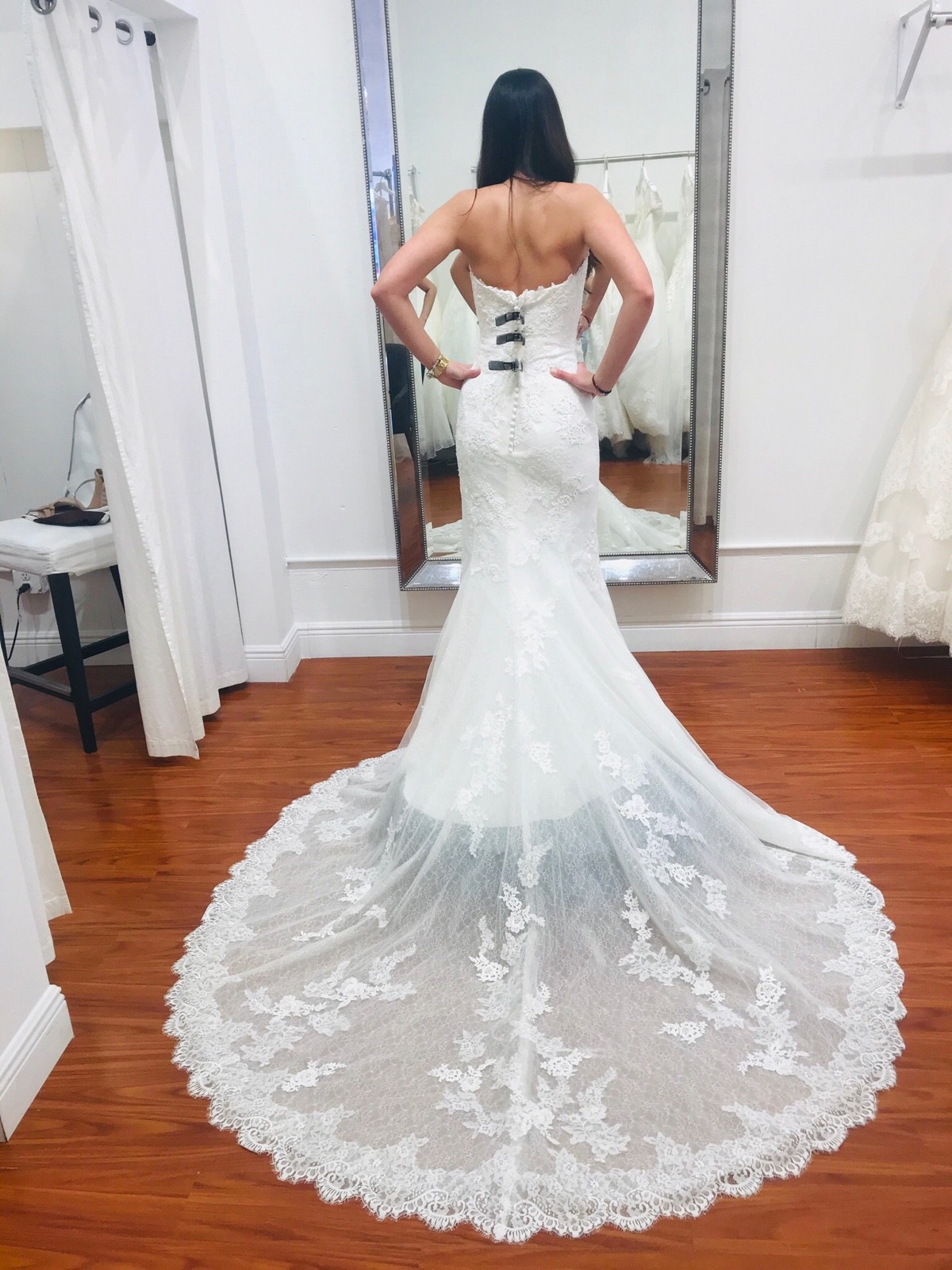 wedding dress 2018 mermaid pronovia strapless vestido de novia gown