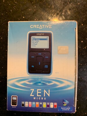  Creative Zen Micro DAP-MD0004 Black FM Radio/ Digital MP3 Music Player With Box