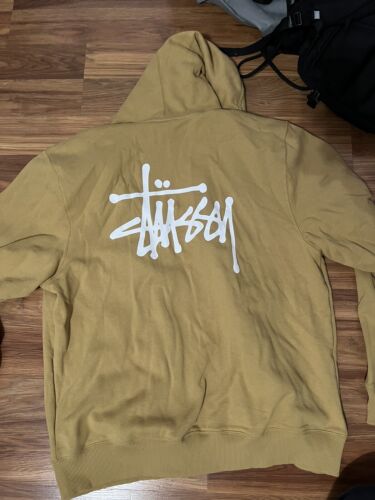 Stussy Double Face Label Zip-Up Hoodie Mens XL Brown Stussy Double Face Label Zip-Up Hoodie Mens XL Brown