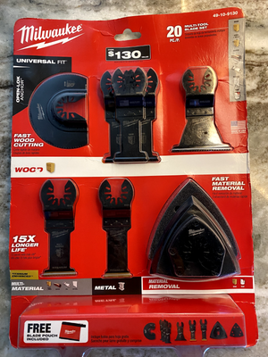 Milwaukee 20 piece multi tool blade set deals