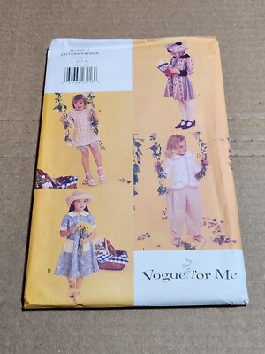 1996 Vogue for Me 9434 Size 2 3 4 Children's Clothes Sewing Pattern Uncut