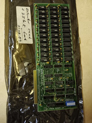 IBM 256kB ISA 8bit Memory Extender Card. Good In 1989!