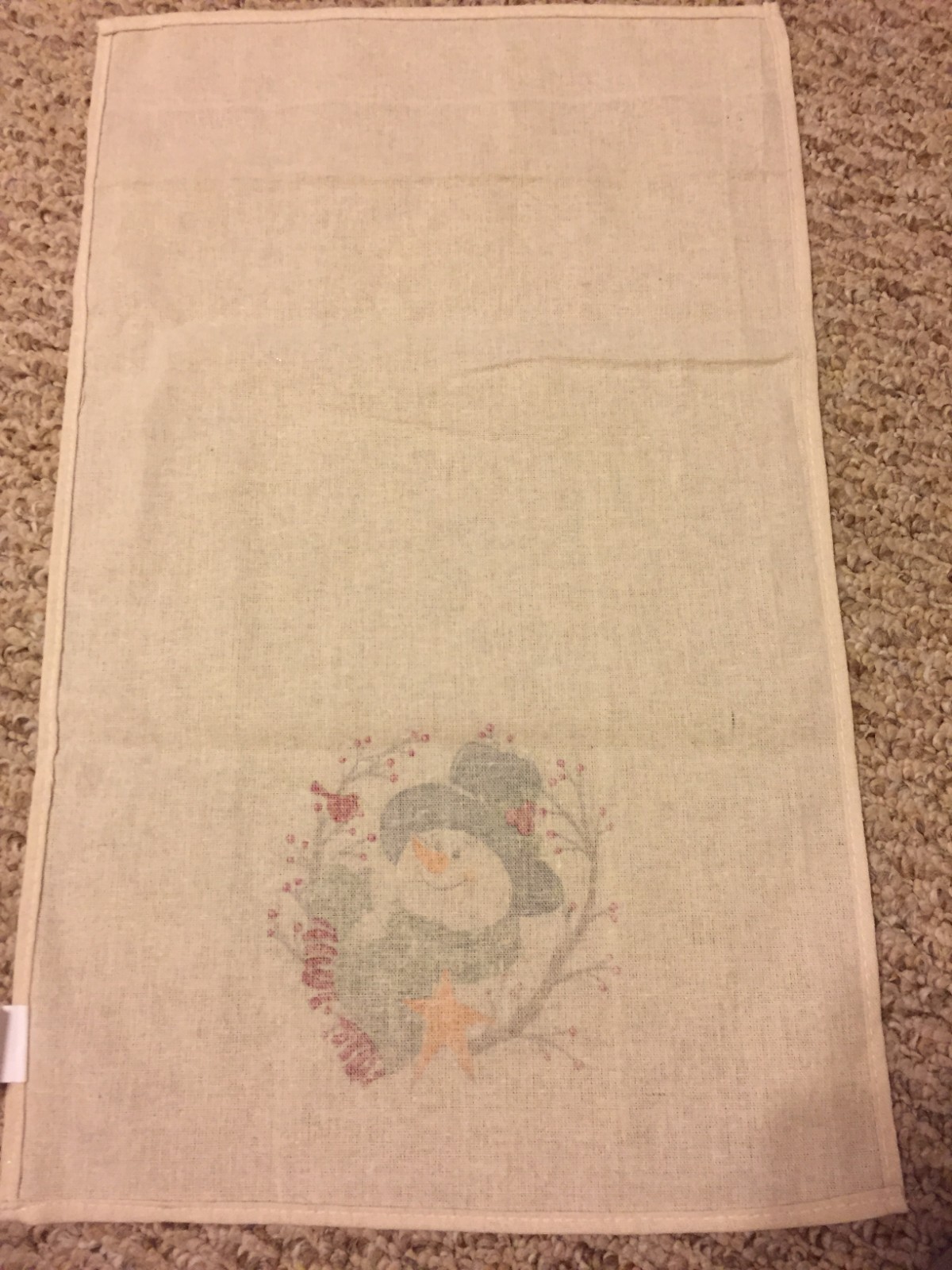 NEW SET OF 2 COTTON WINTER / CHRISTMAS HOLIDAY COUNTRY SNOWMAN KITCHEN TOWELS!