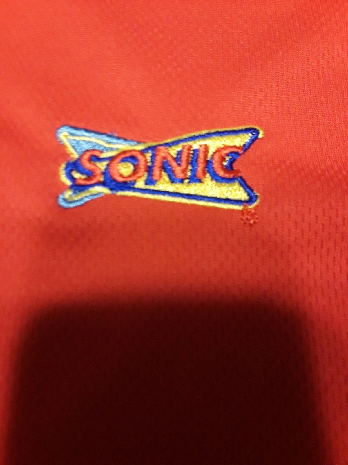 Sonic Drive In Employee Uniform Red Blue Polo Shirt Size Large HPI Direct