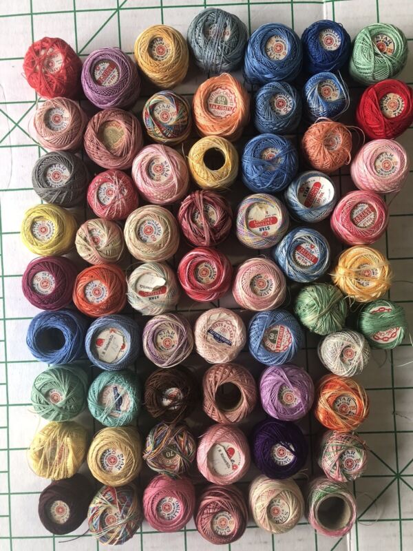 Star J&P Coats Lilly Tatting Thread 153 Balls Solids & Variegated New & Preowned