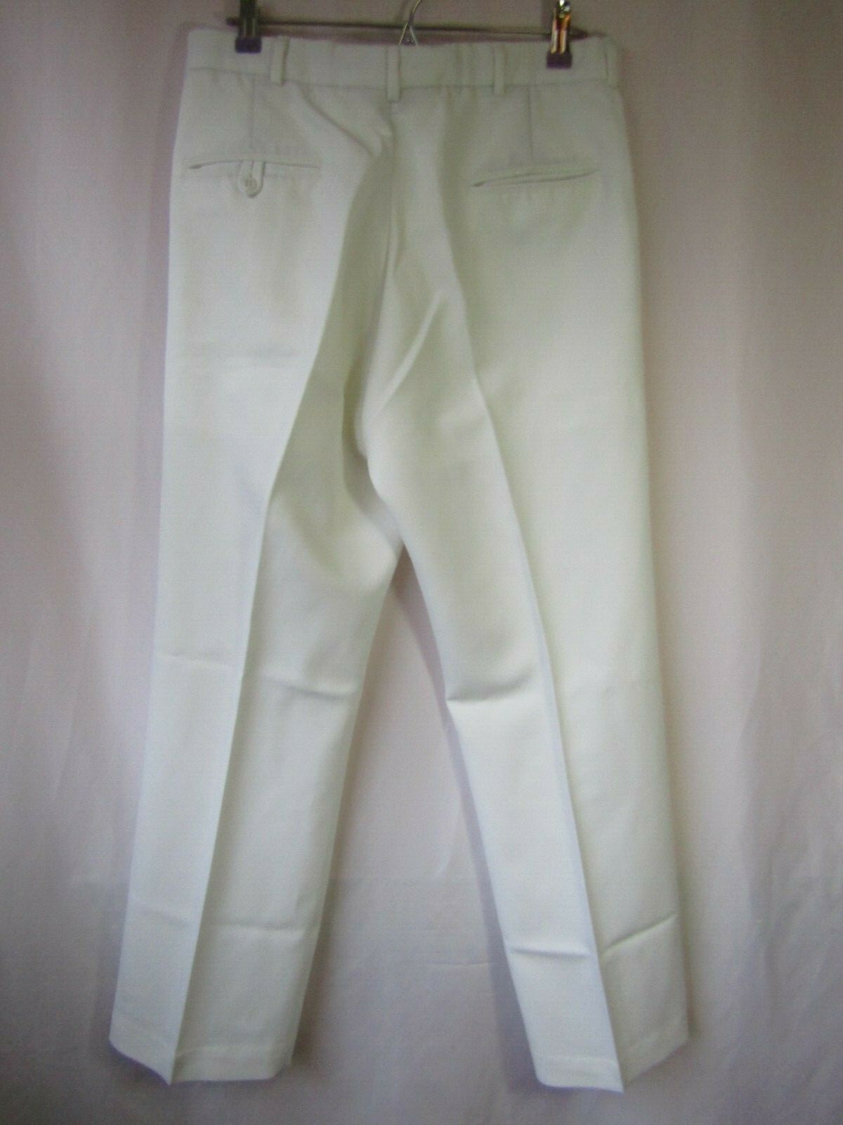 Vtg Creighton US Navy Uniform White 100% Polyester Dress 33x31 33 x 31.5