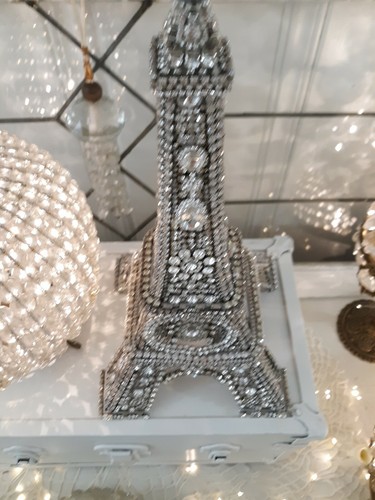 Eiffel Tower Vintage Rhinestones, Shabby Chic, Paris