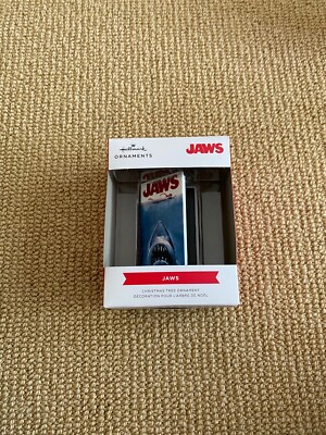 Hallmark Jaws Retro Video Cassette Case VHS Red Box Ornament 2022
