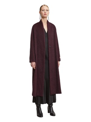 Pre-owned Ottod'ame Woman Cappotto Over Bordeaux 18788 In Red