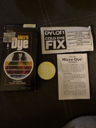 Vintage Dylon Micro Dye ( Tie-die In Microwave)1.5 Oz, Primrose (yellow)