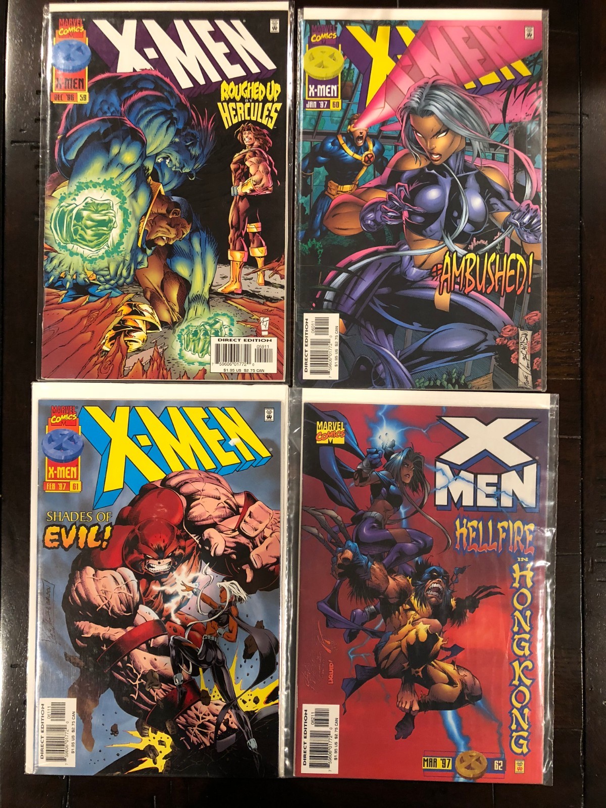 X-Men vol.2 #'s 59, 60, 61 & 62 High Grade Marvel Comic Book