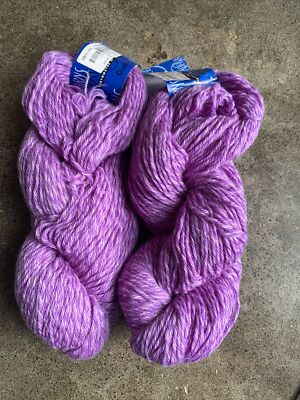 Cascade Yarn Quarto Col 5015 Purple 100% Peruvian Wool 100g 220yd lot of 2