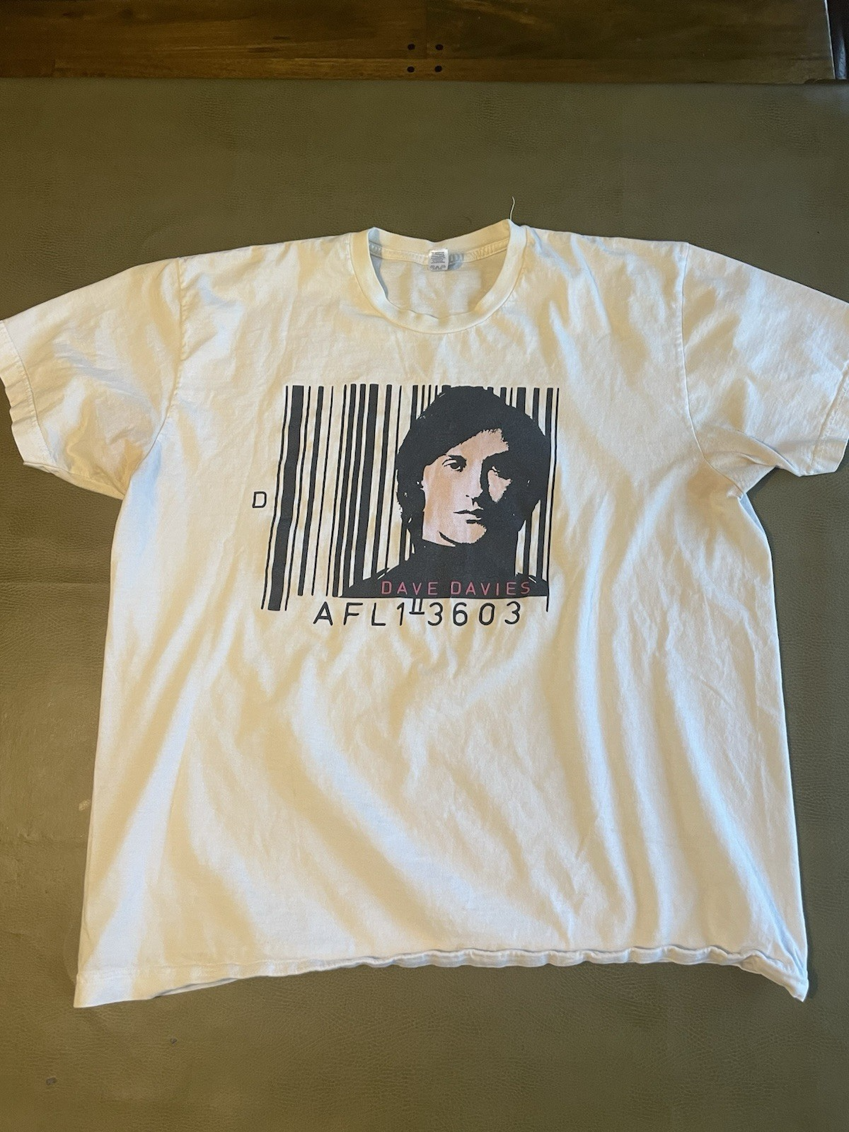Vintage Band Tee Dave Davies The Kinks Shirt White short sleeve PA7773