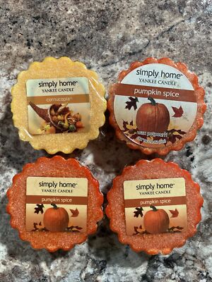 Yankee Wax Potpourri Tart & Simply Home - 3 Pumpkin Spice 1 Cornucopia ￼