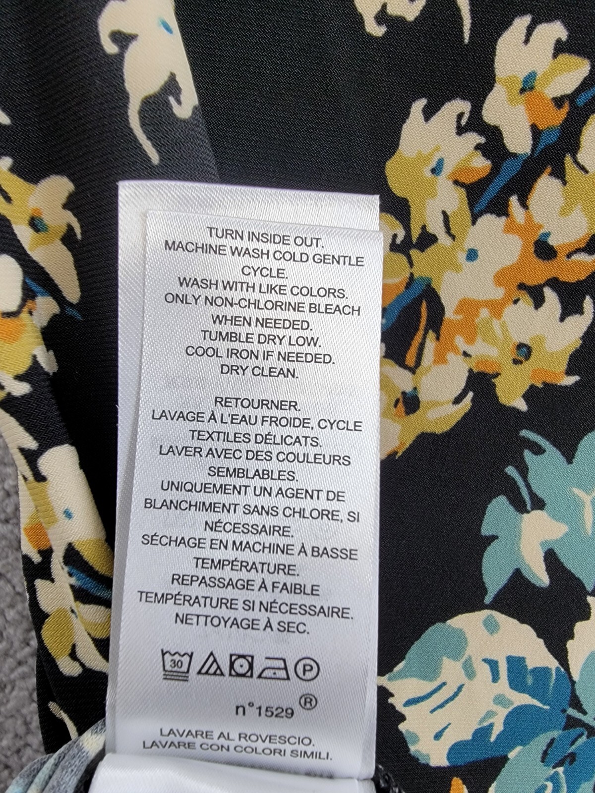 Lauren Ralph Lauren Floral Off-The-Shoulder Top Women's M Black Multi Pullover - Picture 13 of 15