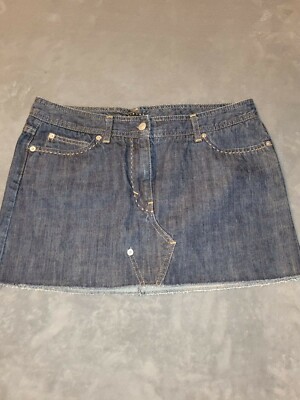 Sisley Womens Denim Jeans Short Skirt Size 46
