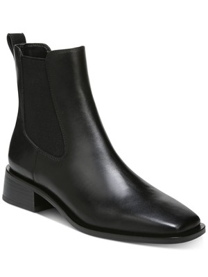 

SAM EDELMAN Женские кожаные ботильоны Thelma черного цвета с квадратным носком на блочном каблуке, размер 7,5 м, Черный, H8528L1