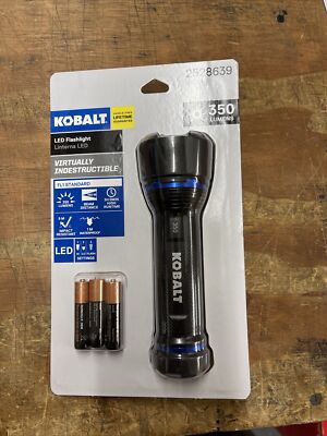 eNew Kobalt LED Flashlight 350 Lumens Unopened Box + Batteries