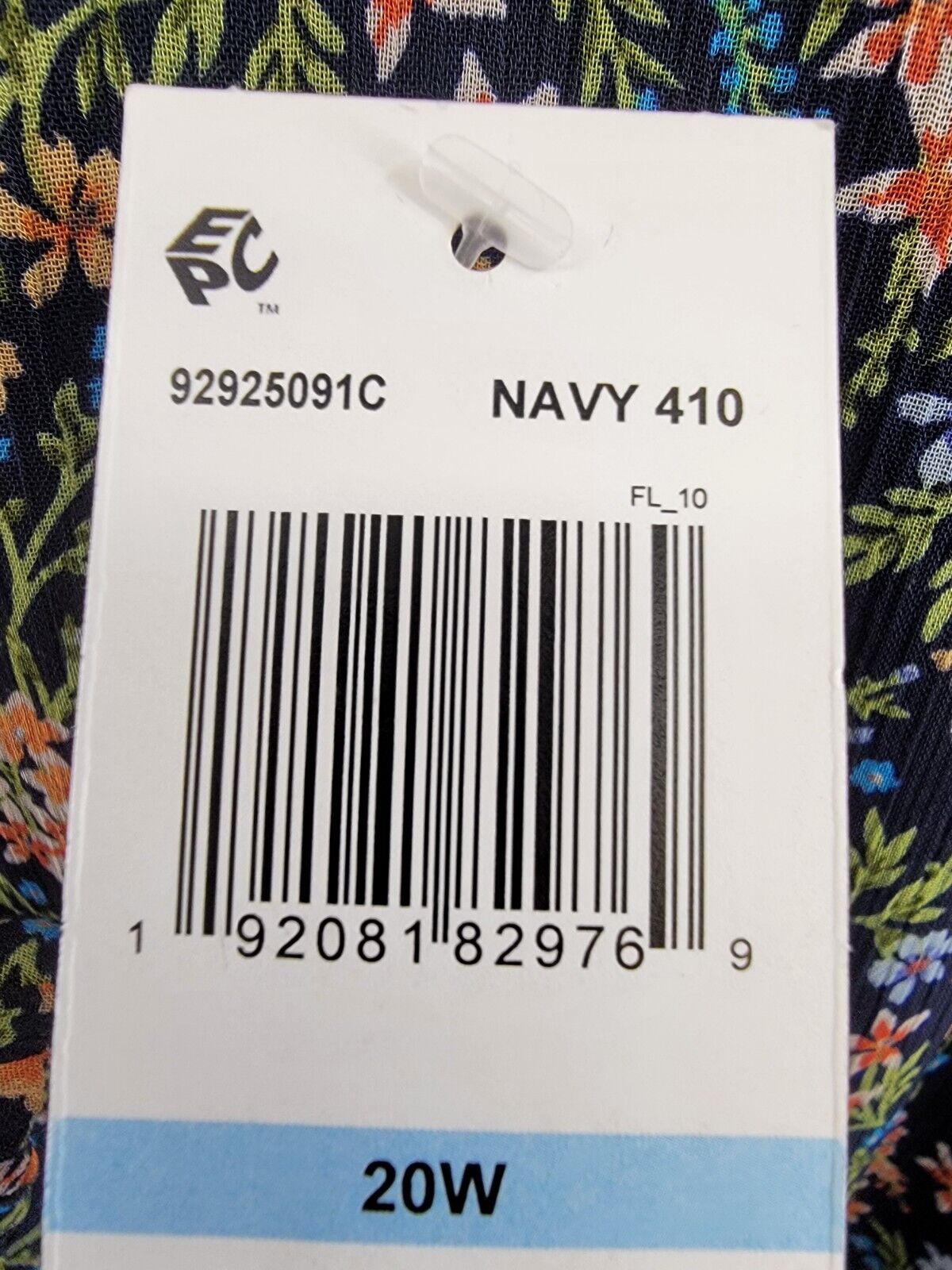 MSK Plus Size Floral-Print Chiffon Pintuck Shirtdress Women's 20W Navy Multi L/S - Picture 16 of 16