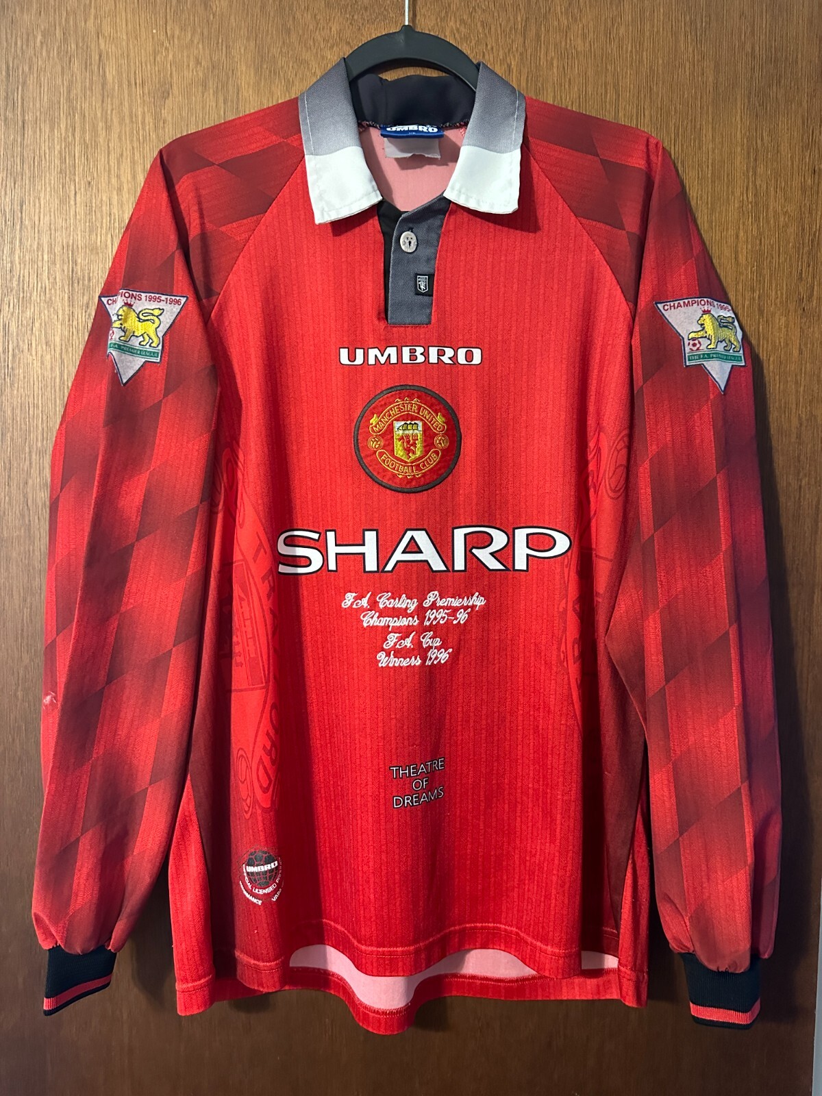 Original Manchester United 1996 1997 Long Sleeve w Original Manchester United 1996 1997 Long Sleeve w