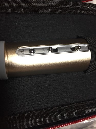 KTV-K068 Bluetooth Speaker Microphone Gold With Case