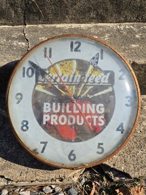 Vintage Certain-teed Building Products Pam Clock As Is For Parts