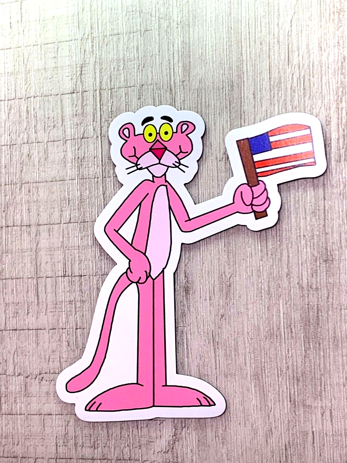 Pink Panther~ Magnet American Flag Fridge or Locker Retro 80