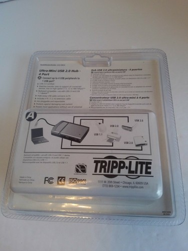 Tripp-Lite U222-004-R 4-Port USB 2.0 Hi-Speed Ultra-Mini Hub