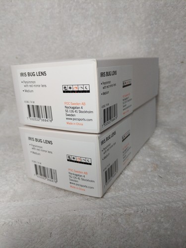 2 Two POC Iris Bug Lens Size Medium Persimmon With Red Mirror Goggle Goggles Lot