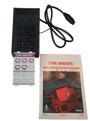 Atari 2600 Video Touch Pad Controller Star Raiders Inlay and Manual Vintage 1982