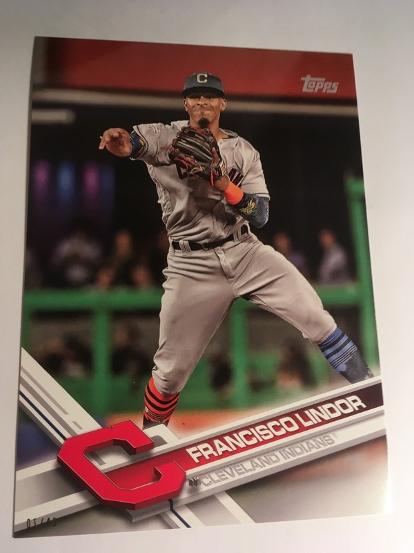 2017 Topps Update Jumbo 5x7 Francisco Lindor Indians All Star