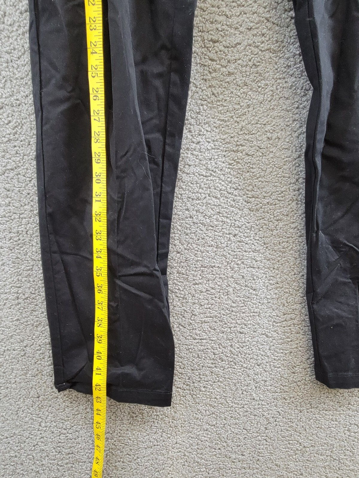 Frank And Oak Relaxed-Fit Pleated Tapered Chinos Men's 34 Black Button Zipped - Picture 9 of 18
