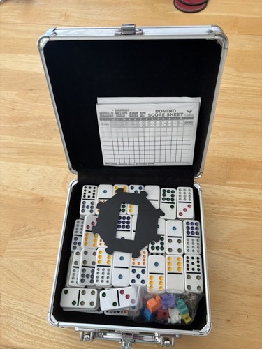 Mexican Train Domino Game Set Double 12 Cardinal Ind. w