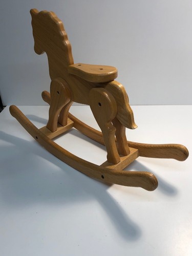 Solid Oak Small Rocking Horse Toy Decour Display