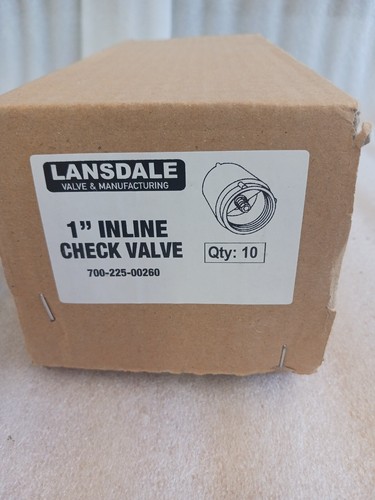 10 Inline Spring Check Valves 1"  Lansdale Fire Sprinkler   (1D)
