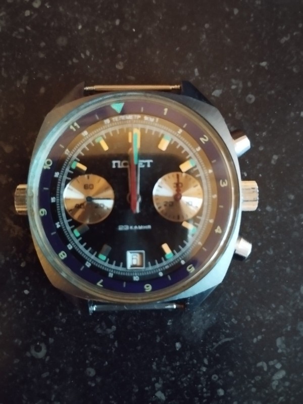 Chronograph Poljot Sturmanskie 3133 Black Dial