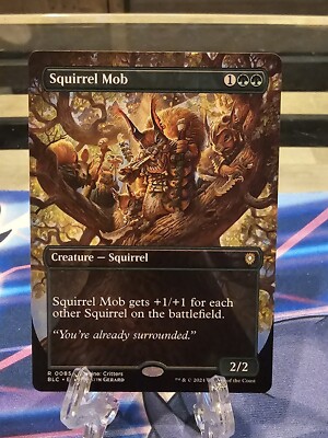 Magic The Gathering: Squirrel Mob - BLC - Rare Borderless Art - NM - MTG