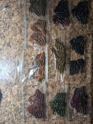 100 Count 2.75''  Super Finesse' Craws Multi Colors. Free Shipping! 9002
