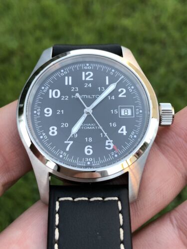 Hamilton Khaki Field Automatic Black Dial Leather Strap Hamilton Khaki Field Automatic Black Dial Leather Strap