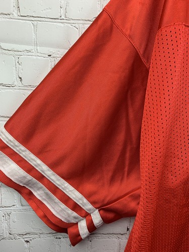 Men’s Vintage Budweiser Beer Football Jersey XL Red #00 Short Sleeve Jersey M0