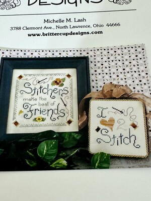 Brittercup Designs Friendly Stitchers Best Friends 2 Chart Pattern 2004 CP20