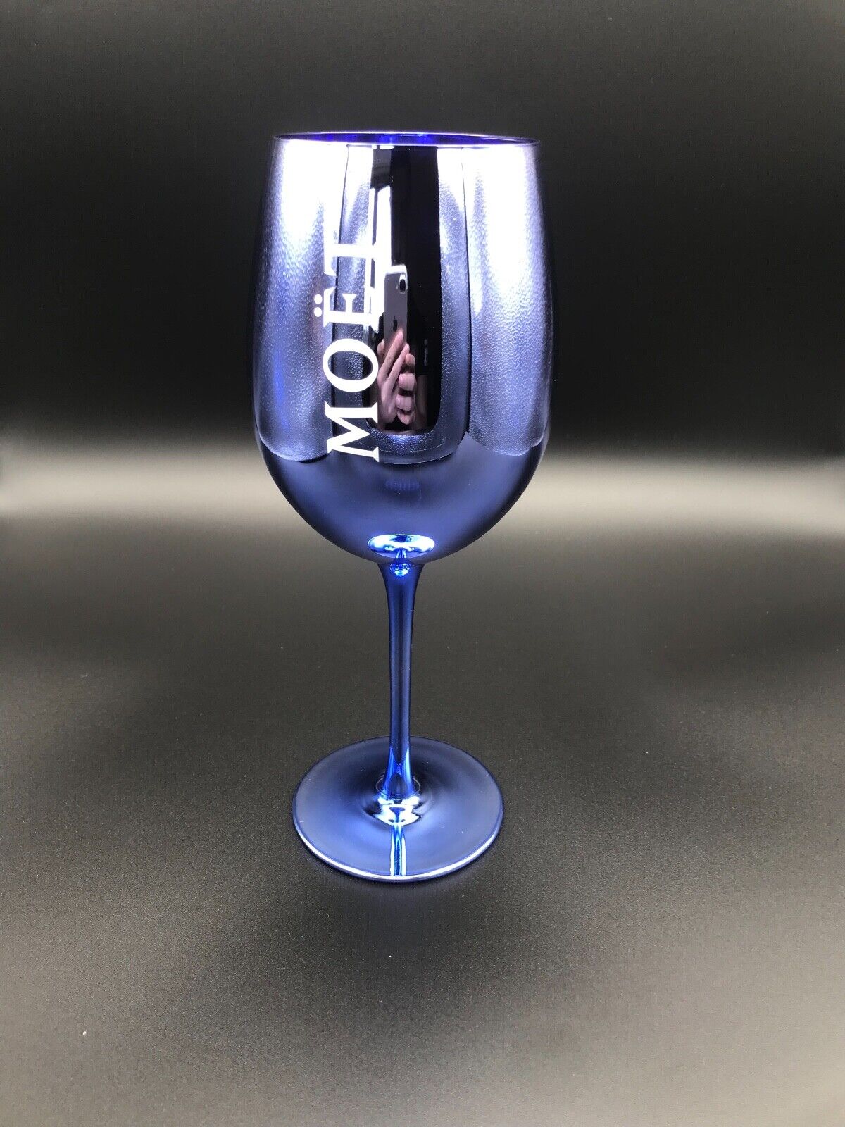 Moet & Chandon Champagner Glas Gläser Blau NEU OVP