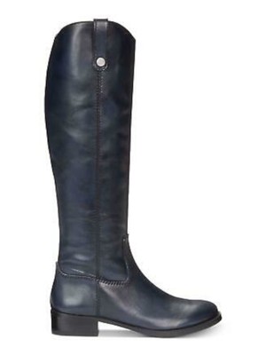 

INC Женские темно-синие кожаные сапоги для верховой езды с V-образным вырезом и круглым носком на блочном каблуке 9,5 м, Navy, FAWNE