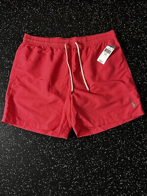 Polo Ralph Lauren Swim Trunks Shorts Mens XL Salmon Pink Summer Drawstring Lined