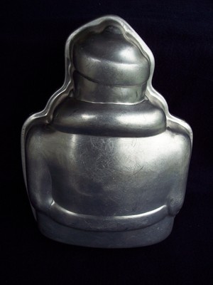 Santa Claus 3D Mold Cake Pan Stand Up Bakeware VTG Aluminum Christmas Holiday