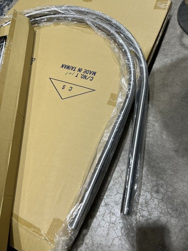 30" X 60" OVAL BRASS SHOWER RING AND CEILING SUPPORTS - BRUSHED NICKEL