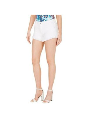 

GUESS Женские белые шорты с потертостями, талия 30, Белый, W91D77D35U1