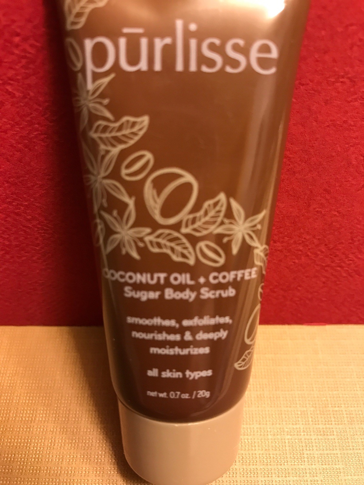 Purlisse Coconut Oil + Coffee Sugar Body Scrub Deluxe Sample / Travel 0.7oz SEAL