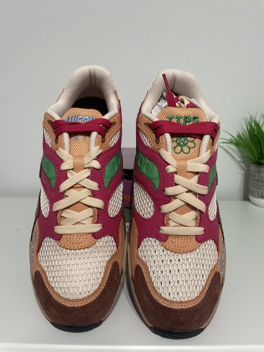 Pre-owned Saucony Jae Tips X  Grid Shadow 2 'wear To A Party' Brown S70826-2 - Men's 9.5